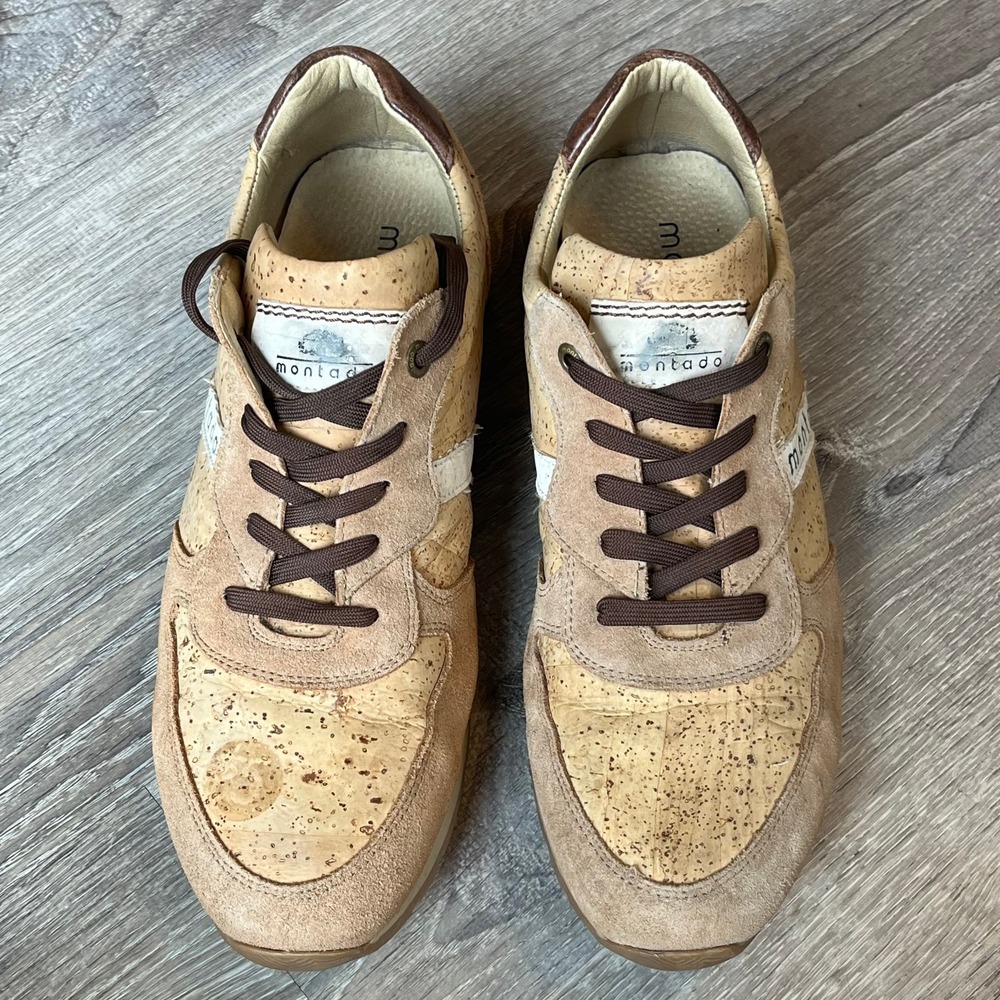 Montado Natural Cork Sneakers Brown Suede‎ Mens 9 UK 8 EU 42
